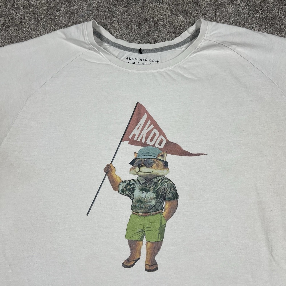 AKOO Men's Graphic T-Shirt 3XL Polo Bear Style Outdoor Fox
